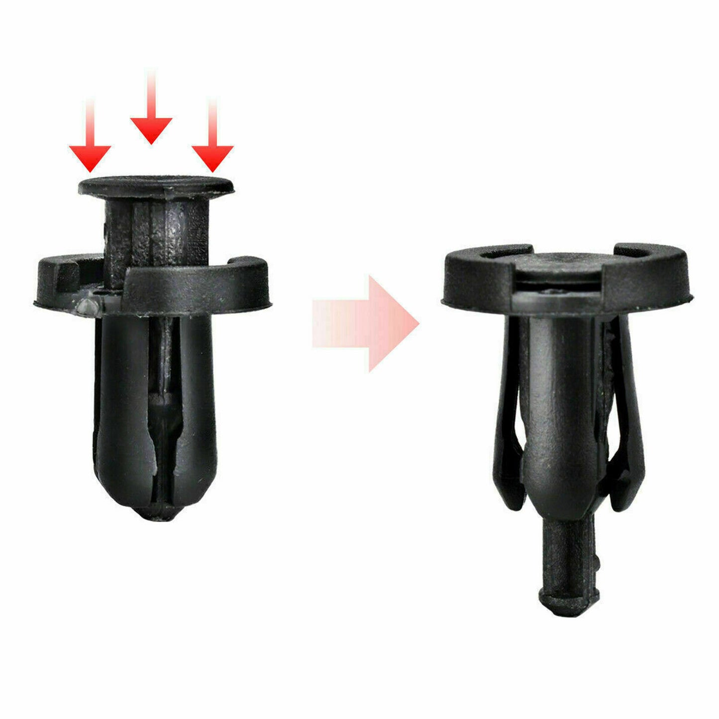 20Pcs Bumper Clips 10mm Hood Fender Push Rivets Retainer Fasteners for Honda 1