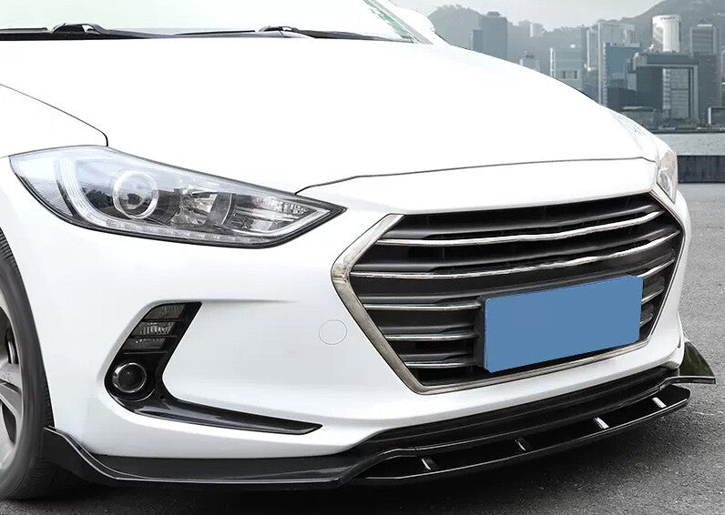 Fit for Hyundai for Elantra 2017-2018 Black Painted Front Bumper Lip Chin Spoiler 4X