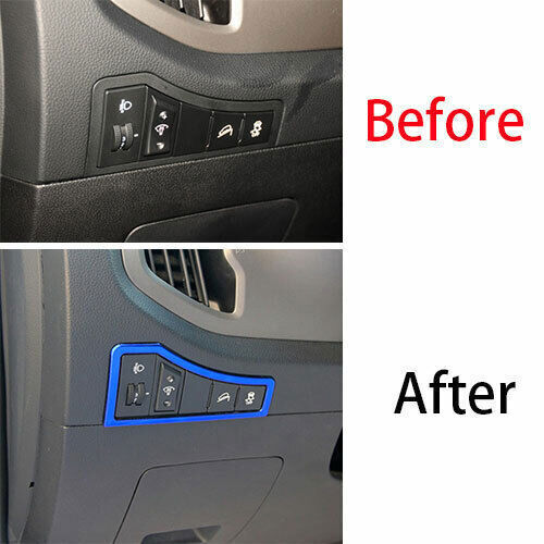 Headlight Button Frame Cover Trim Car for Kia Sportage R GL 11-2016 Blue Steel