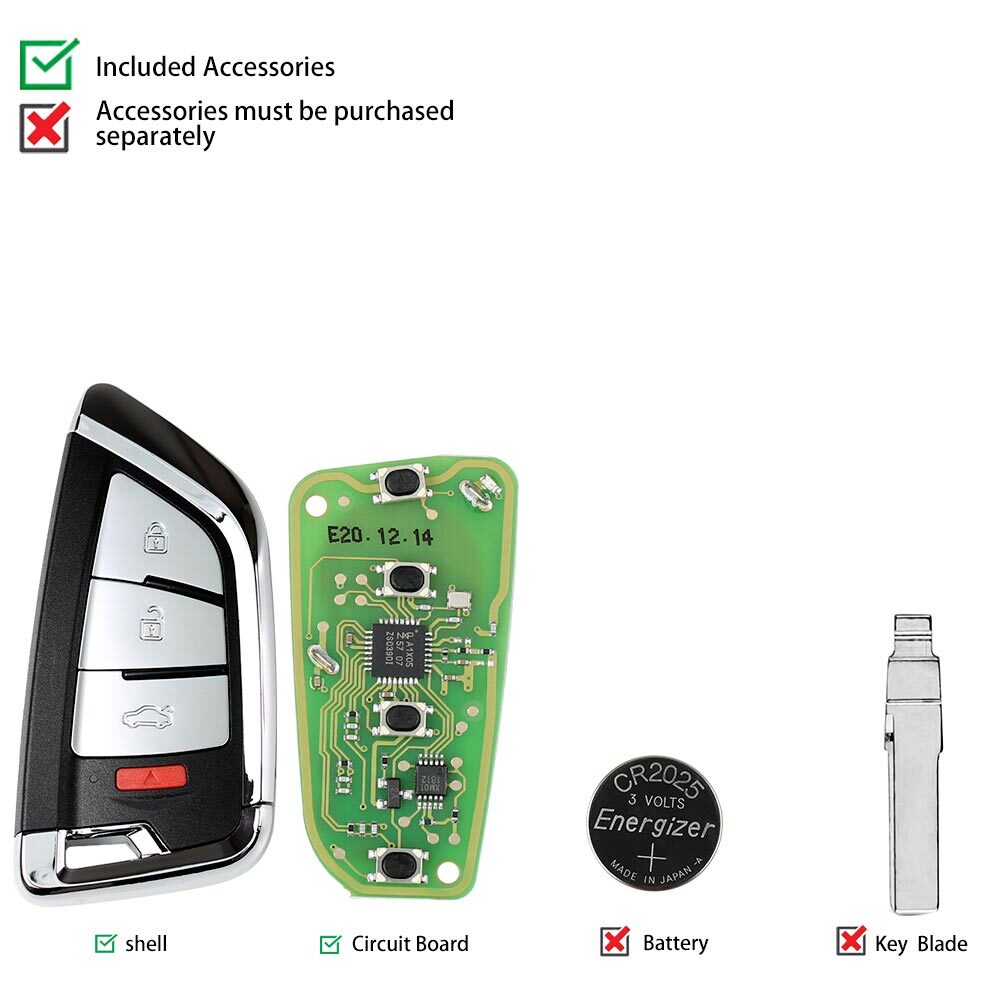 XSKF20EN Universal XS Series for Smart Key Remote 4 Buttons for VVDI Key Tool