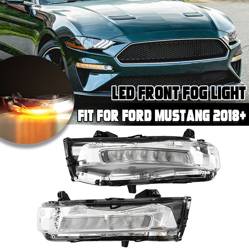 Suitable for 2018-2023 for Ford for Mustang LED fog lights with DRL turn signal driver + passenger