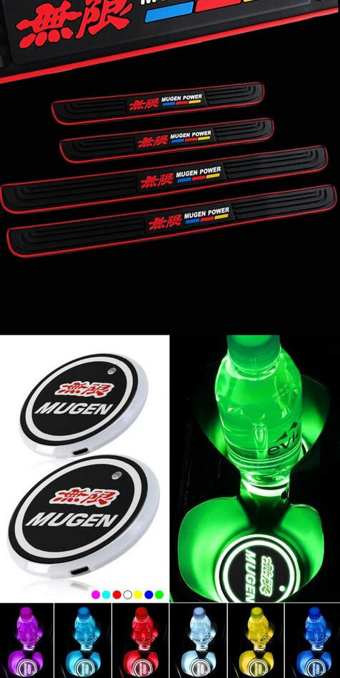 Car door and window protection sticker panel LED cup roller coaster Mugen for Toyota