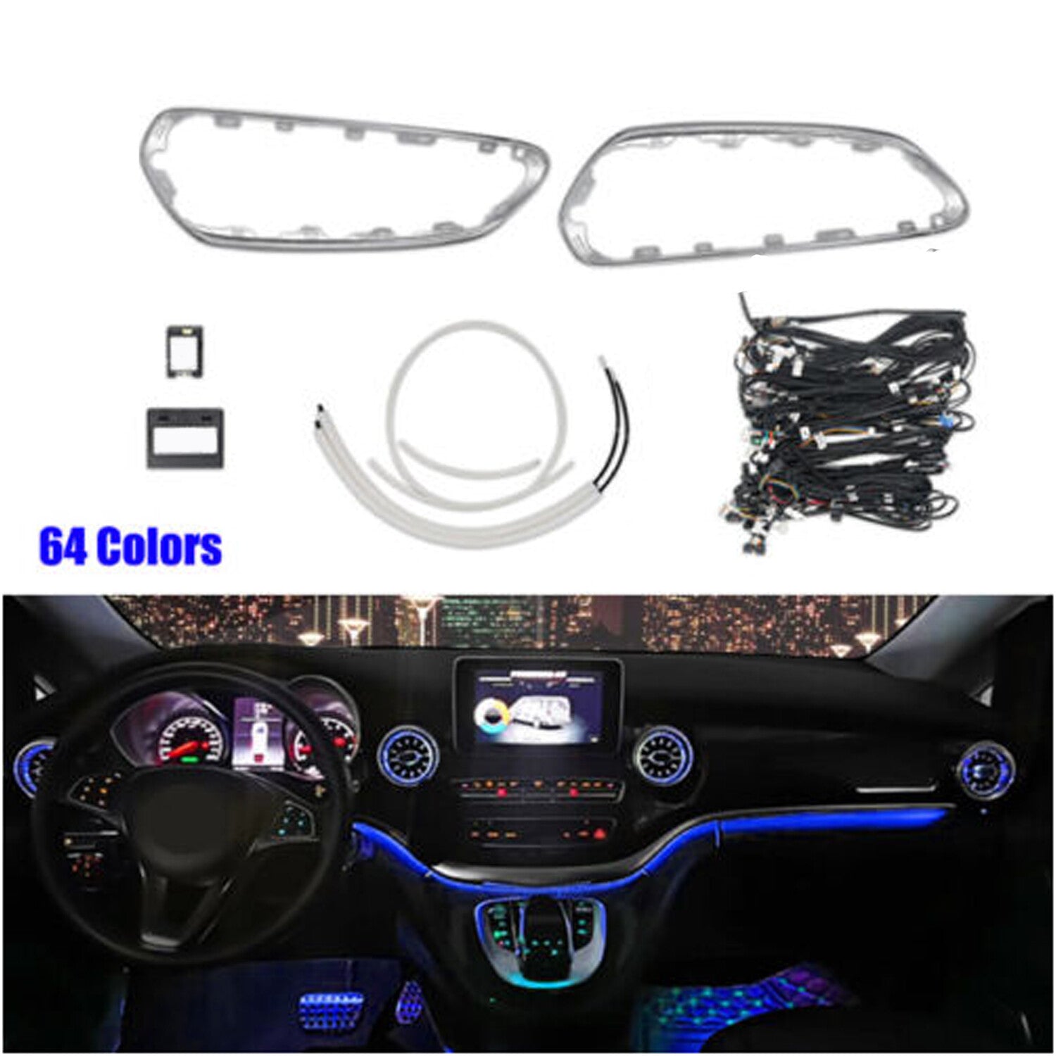 LED Ambient Light Atmosphere Lamp Set for Mercedes-Benz V Class W447 64 Colors??