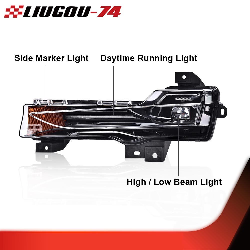 Suitable for 2017-2023 for Tesla Model 3 Y Right and Left Fog Lights LED DRL Upper Kit