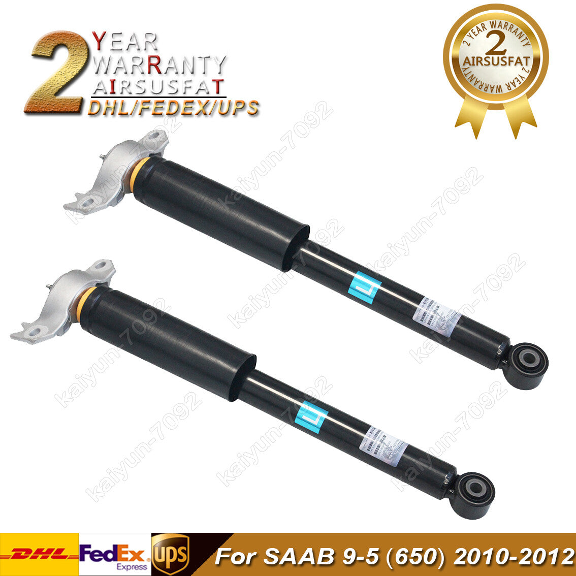 2x for SAAB 9-5 (650) 2010-2012 Rear Left Right Shock Absorber Struts W/o ADS
