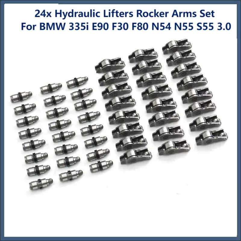 24PCS Hydraulic Lifters Rocker Arms Set for BMW 335i E90 F30 F80 N54 N55 S55 3.0