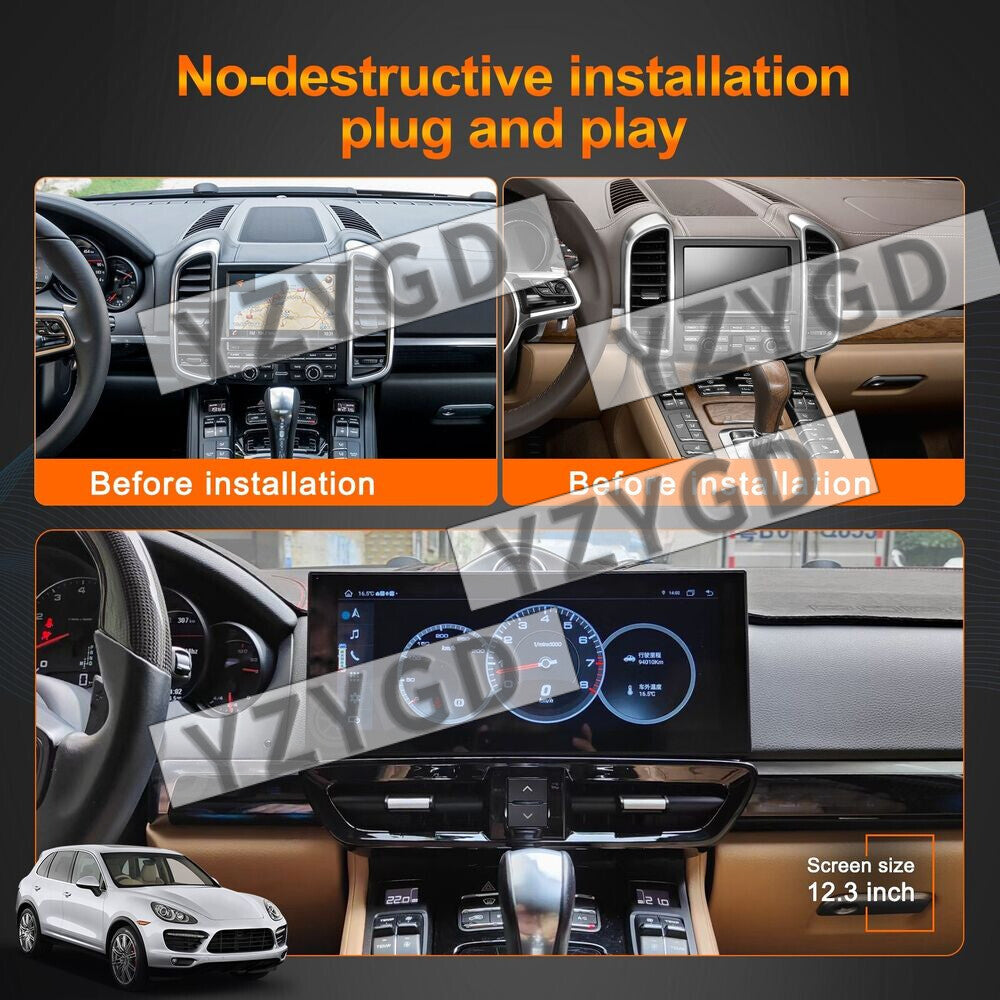 for Porsche for Cayenne 2010-2017 Android CarPlay Car Radio Receiver Screen 128GB