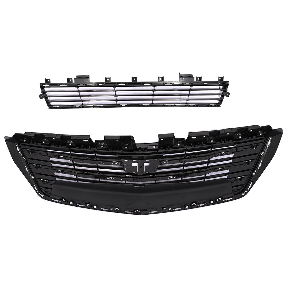 Front Black Grille with Chrome Frame Grill Kit For 2018-2020 for Cadillac XTS