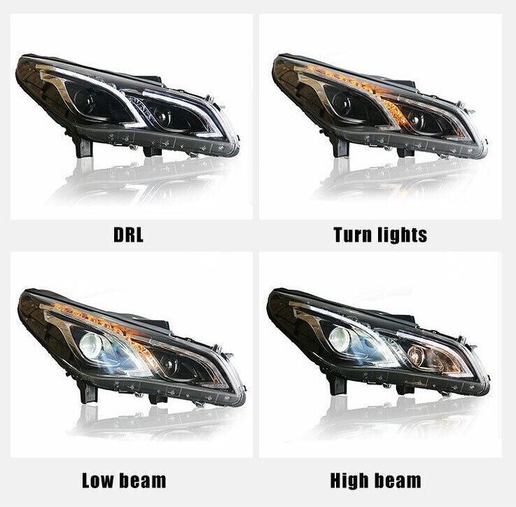 2 pieces for Hyundai Sonata 15-17 LED headlights DRL rotation sequence signal Lo/Hi beam
