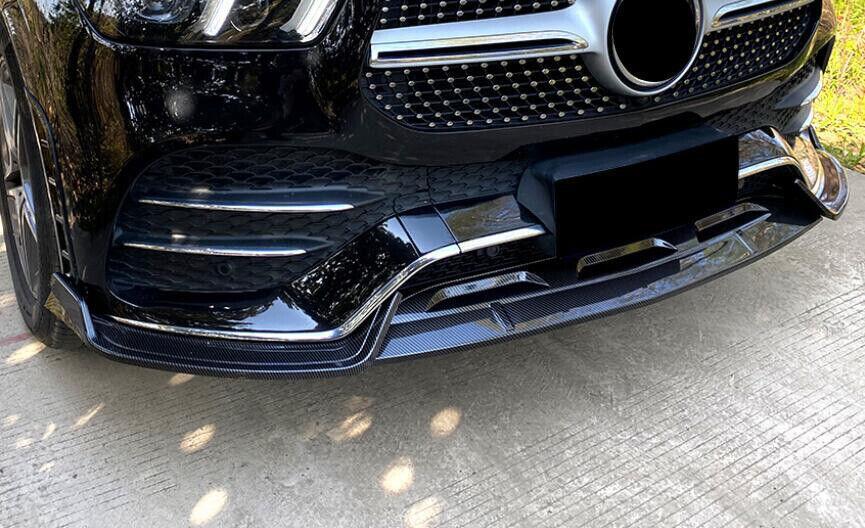 for Benz GLE W167 GLE53 2020-2022 Carbon Fiber Front Bumper Lip Spoiler Splitter