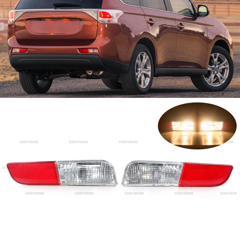 Pair Rear Bumper Reflector Fog Light for Mitsubishi Outlander 2013 2014 2015