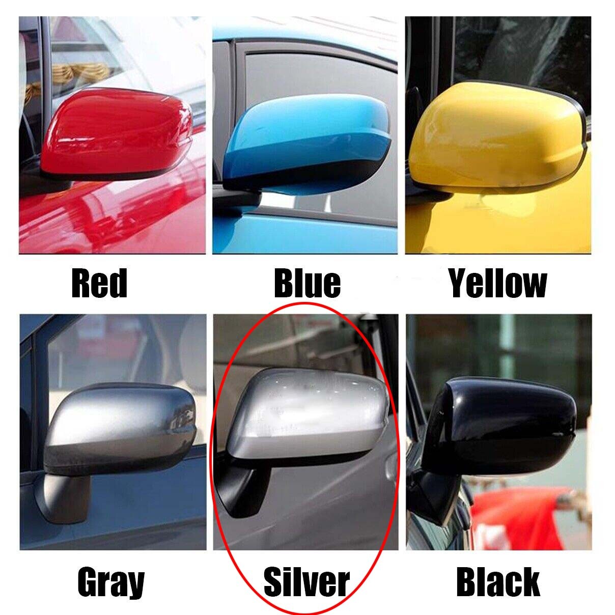 Silver Right Passenger's Side Rear Mirror Cap Cover for Honda Fit/Jazz09-13