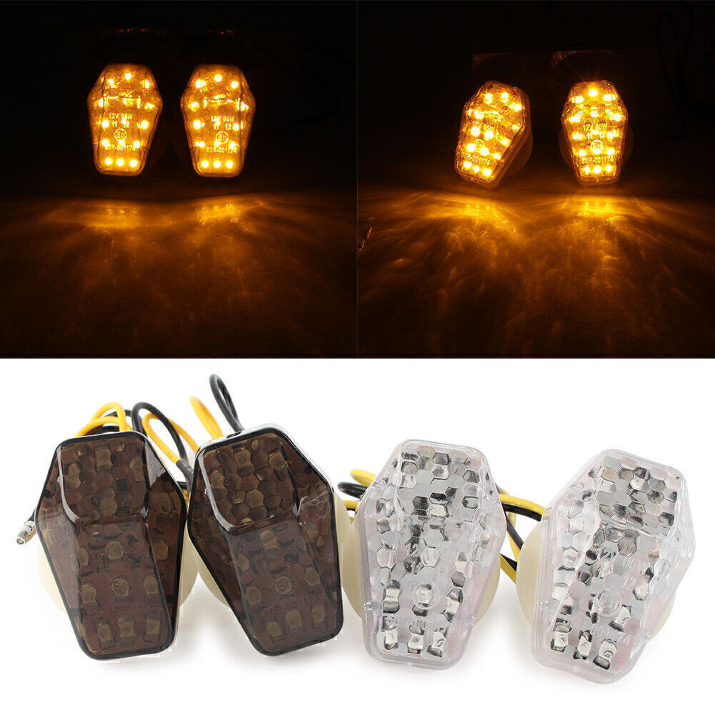 2x Smoke LED Turn singal light Fit for Suzuki GSXR650 700 2001-2005 GSXR1000 01-04