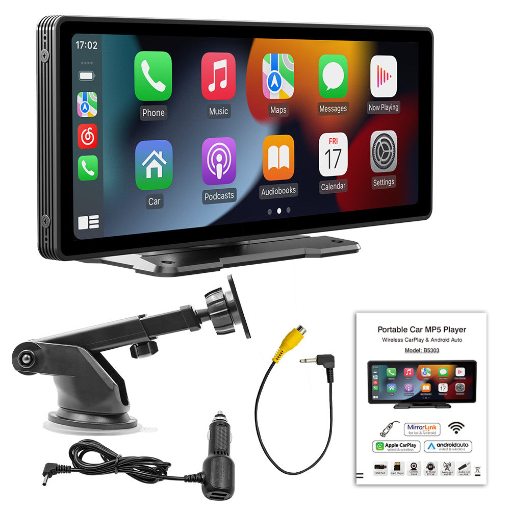 9.3in Portable Car Radio For Apple Carplay Andriod Auto Stereo Multimedia Player