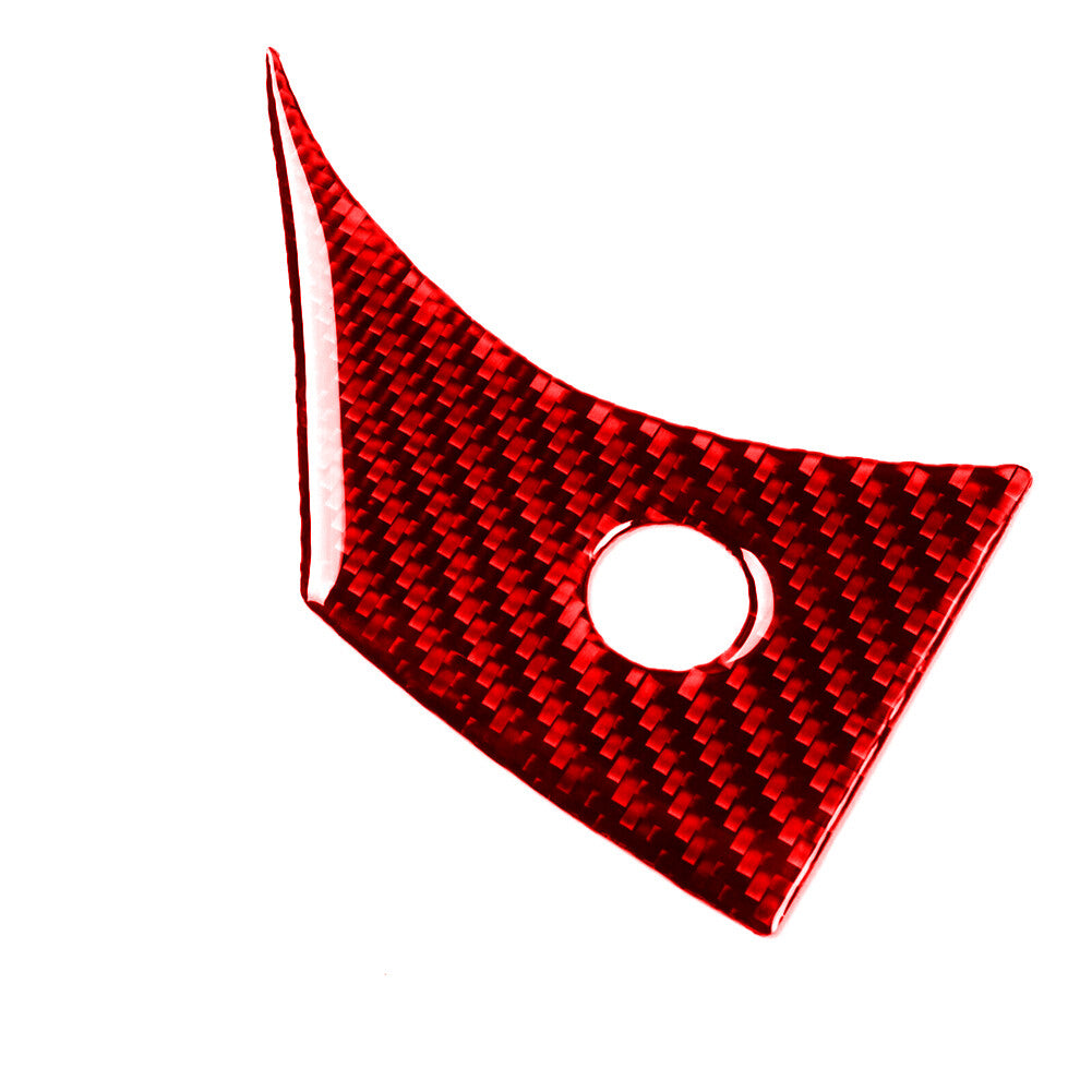 Red Carbon Fiber Interior Steering Wheel Button Cover Trim for Tesla for Model Y /3
