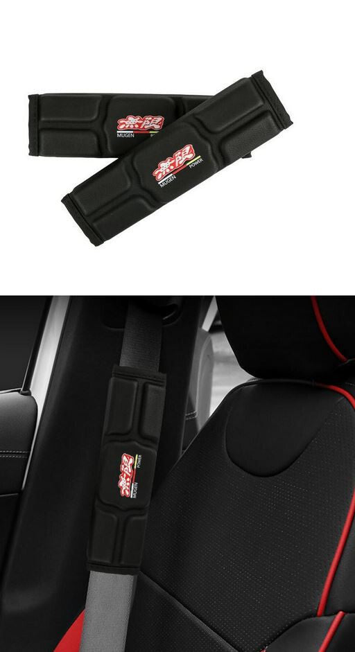 Car seatbelt cover, shoulder strap pad, black Mugen, suitable for Honda for Acura 2x.