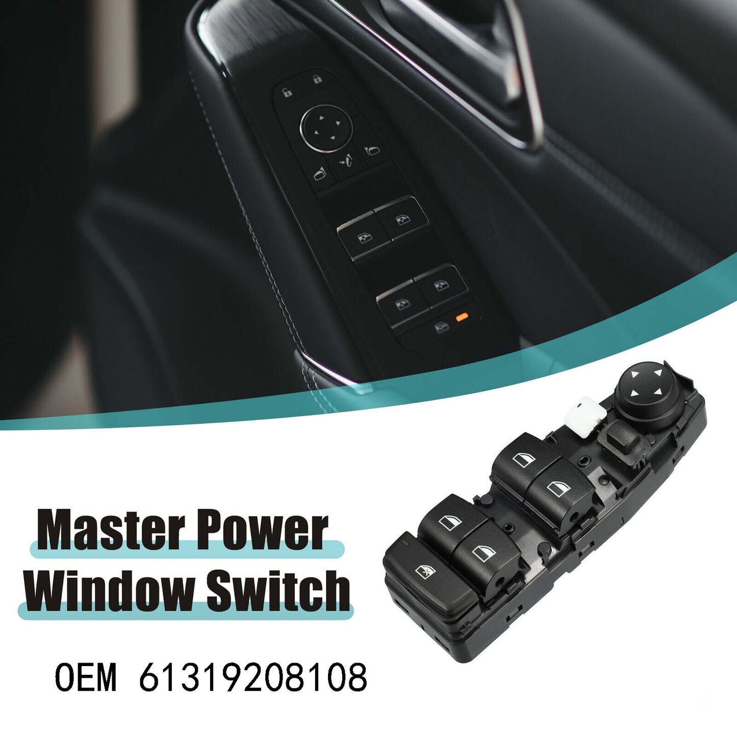for BMW 320i 2012-2017 61319208108 Power Window Switch Front Left Driver Side 1