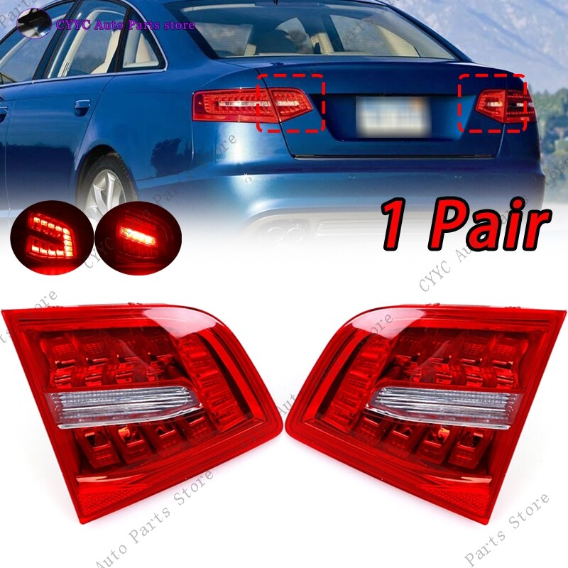 Pair LED Inner Tail Light for Audi A6 C6 S6 Quattro RS6 Saloon Sedan 2009-2011
