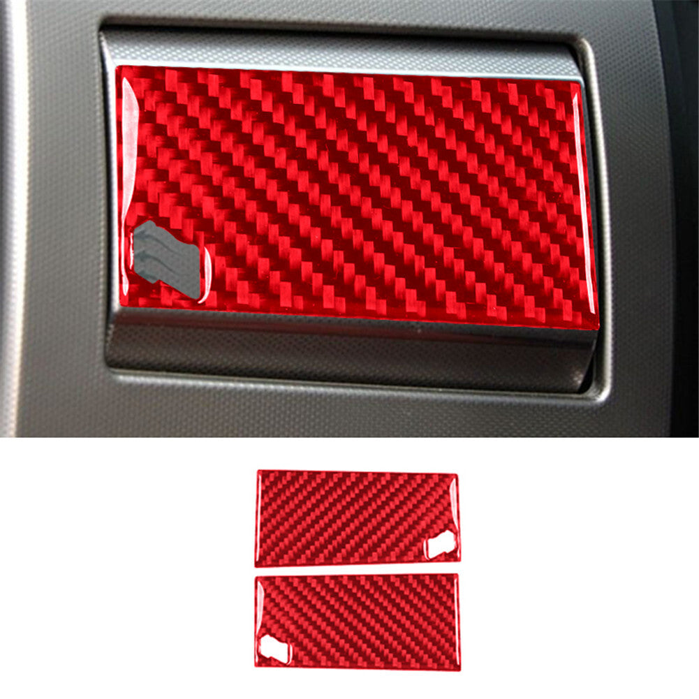 2Pcs Red Dashboard Air Vent Lid Trim Cover Carbon Fiber for Jaguar XF 2009-2011