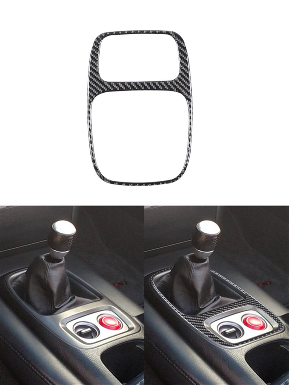 Gear Shift Outer Frame Decor Trim Cover Carbon Fiber for Honda S2000 2000-2003