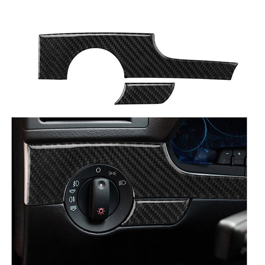 Car Light Control Panel Trim Stickers Carbon Fiber for Audi for A4 S4 2005-2008