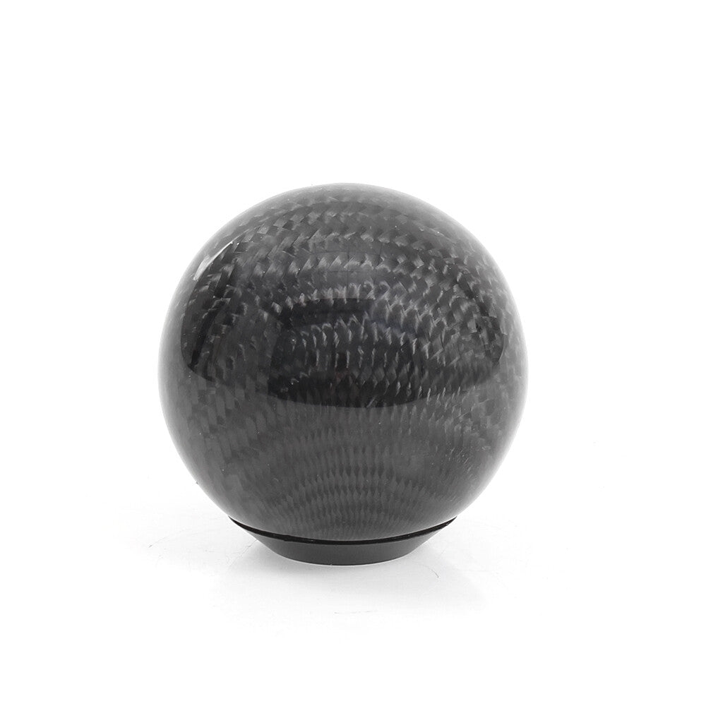 Black Racing Carbon Fiber Manual Car Gear Shift Knob Shifter Lever Aluminum
