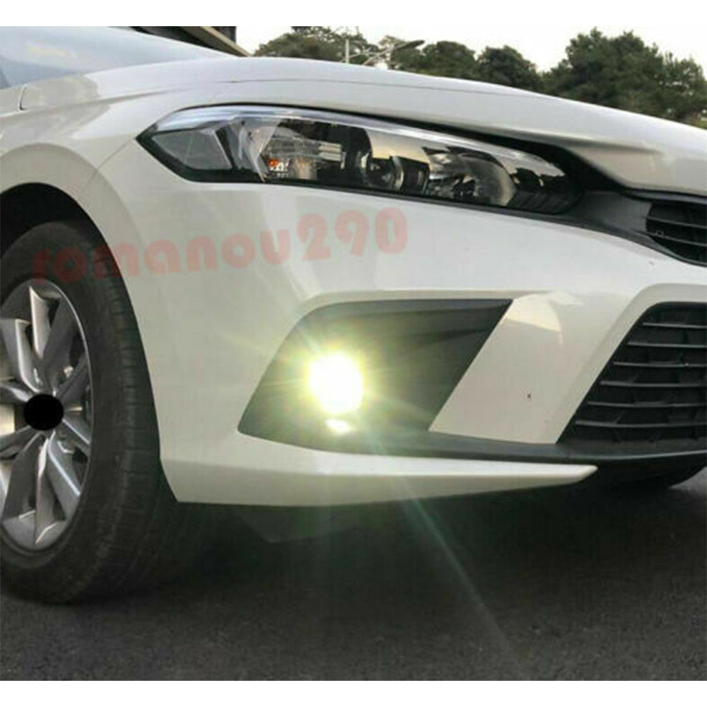2x for Honda for Civic 22-23 Sedan Led Bumper Fog Light Driving Lamp W/cable Switch