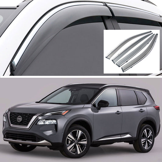 for Nissan Rogue 2021-2024 Car Window Wind Visors Sun Rain Guard Vent Deflectors