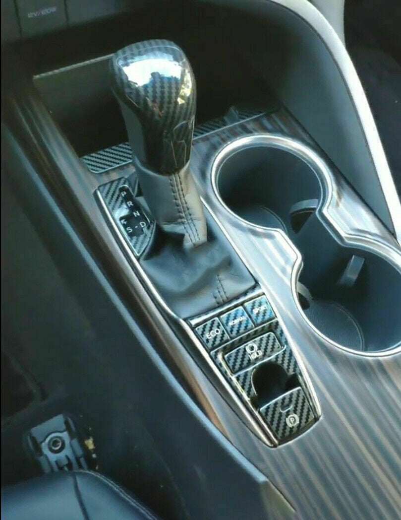 for Toyota for Camry 2018-2023 Carbon Fiber Steel Central Console Button Cover Trims