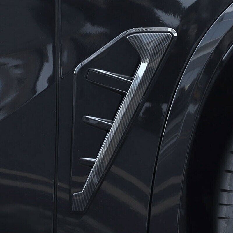 For 2019-2023 for BMW X5Carbon Fiber ABS Side Fender Grillle Air Vents Cover Trim 2P