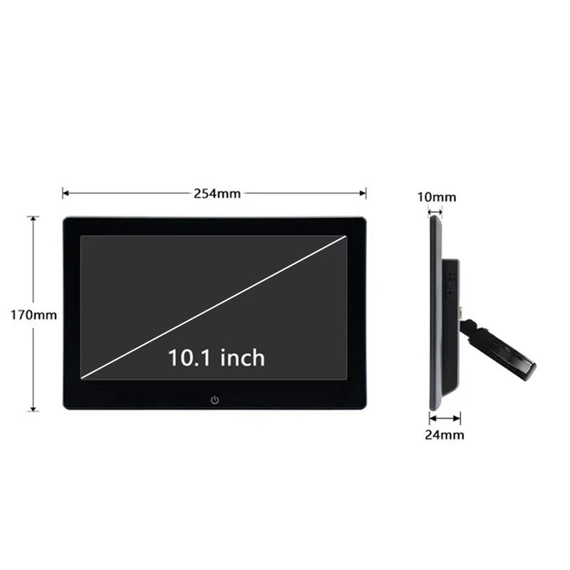 2Pc Car 10.1in HD 1080P Android 12Quad-core Headrest Rear for Seat Monitors 1+32G