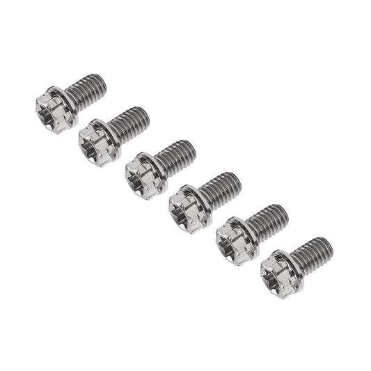 6pcs Bolts Torx Head Flange Screws M6x10mm For Motorcycle Bike Silver