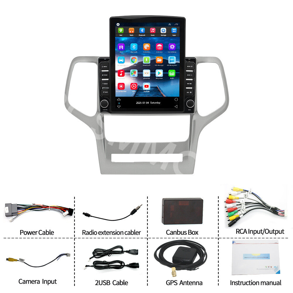 Touch Screen Car Video Player For Carplay Fit for Jeep for Grand Cherokee 2008-2013