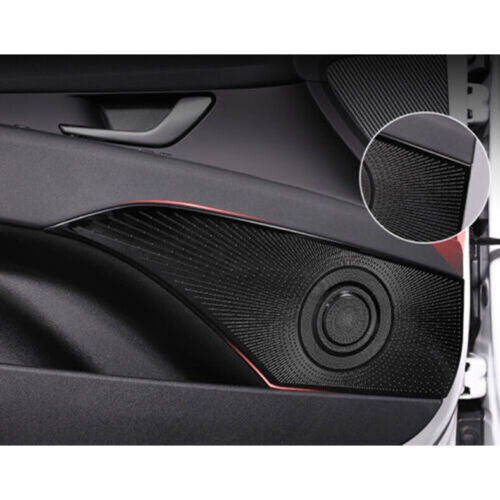 Black S.Steel Inner Door Speaker Frame Cover Trim for Hyundai for Elantra 2021-2023