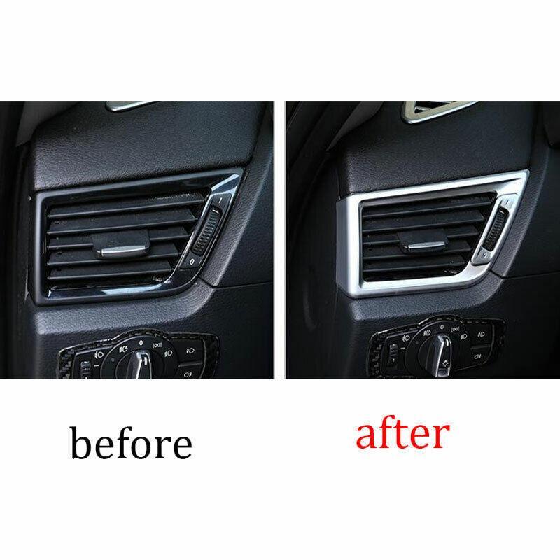 Fit for BMW X1 E84 2010-2015 Matte Silver LR AC Air Outlet Vent Cover Trim 2PCS