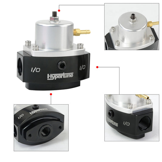 SL Return Style Adjustable Fuel Pressure Regulator Gauge Boost Reference - 1:1