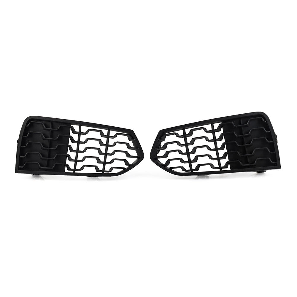 Pair Closed Mesh Front Bumper Fog Light Grille for BMW 2 Series F22 F23 M Sport