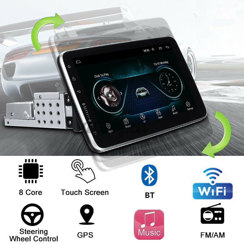 10.1 Android for RAM 1GB 16GB Car GPS Multimedia Player Rotatable Screen Navigation