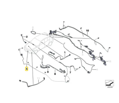 661129365043 Front bumper parking sensor wiring harness PDC cable suitable for BMW F30 F32