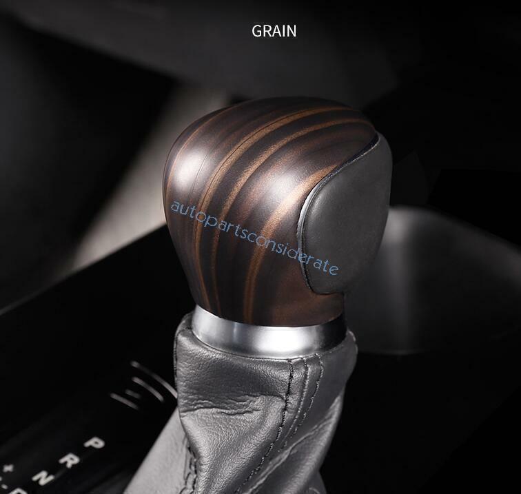 1X Brown Wood Grain Console Gear Shift Knob Cover Trim for Toyota CHR C-HR 18-22