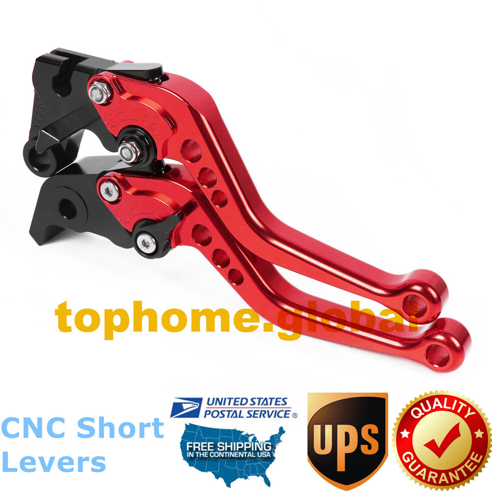 for Yamaha YZF R6 2005-2016 YZF R1 2004-2008 Short Clutch Brake Levers Red US