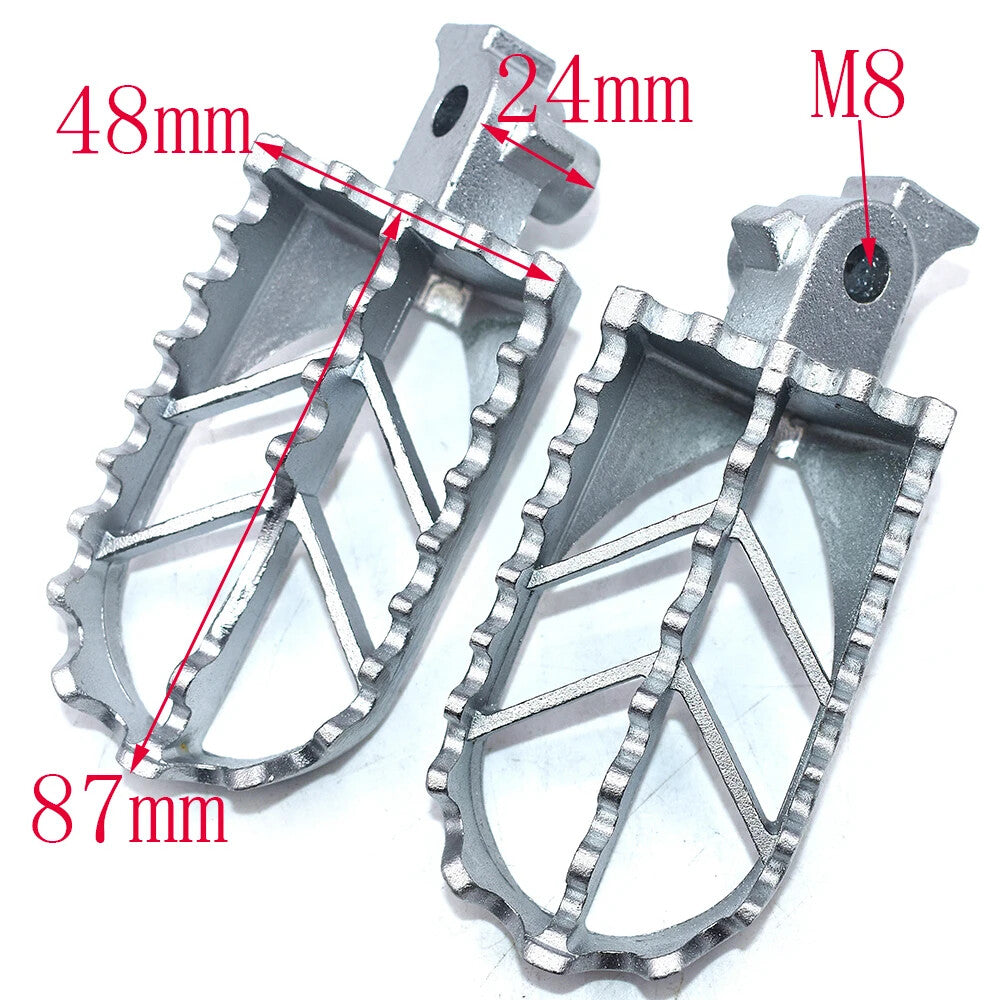 Stainless Steel Motorcycle Footpegs Pit Dirt Motor Bike Pitster XR50 CRF50 CRF70