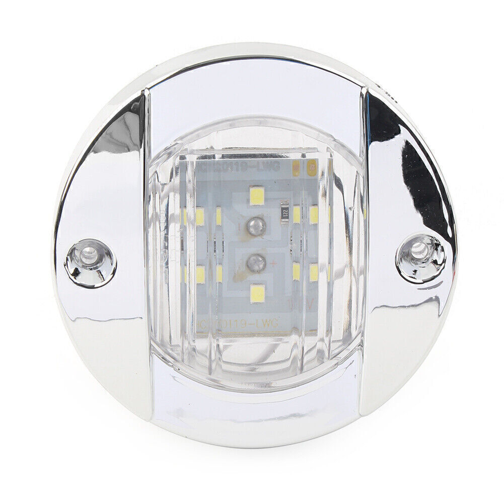 12V LED Side Marker Trailer Lights White Lamp Round Fit Truck Trailer RV Boat