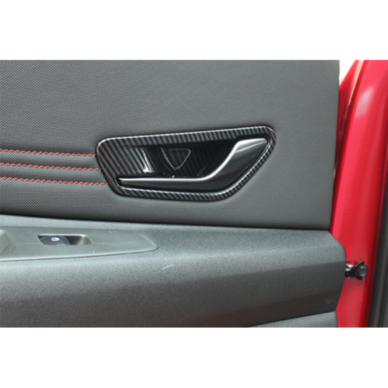 for Hyundai for Elantra 2021-2023 Carbon Fiber Inner Door Handle Bowl Cover Trim 4PC