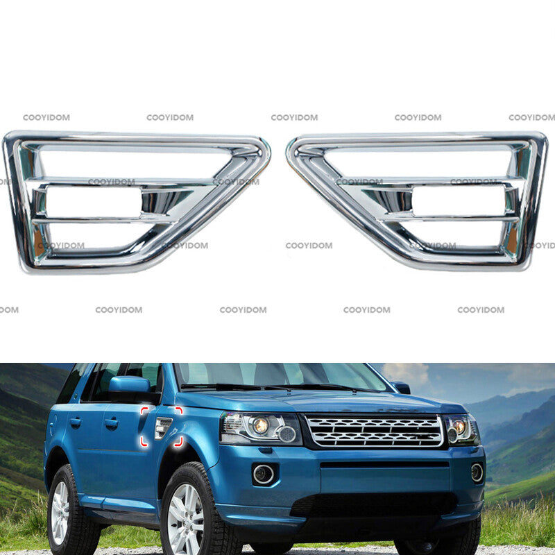 1 Pair Side Air Intake Vent Cover Trim for Land Rover Freelander 2 LR2 2008-2015