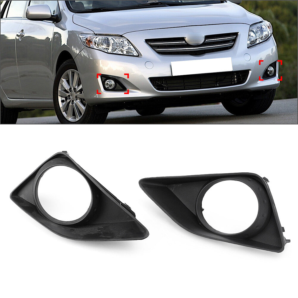 Pair Front Fog Light Grille Cover for Toyota for Corolla 2007-2010
