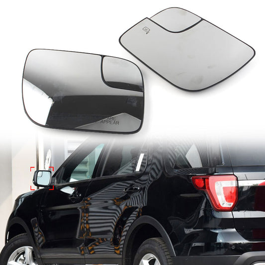1 Pair Heated Rear View Mirror Glass for Ford Explorer 2011-2019
