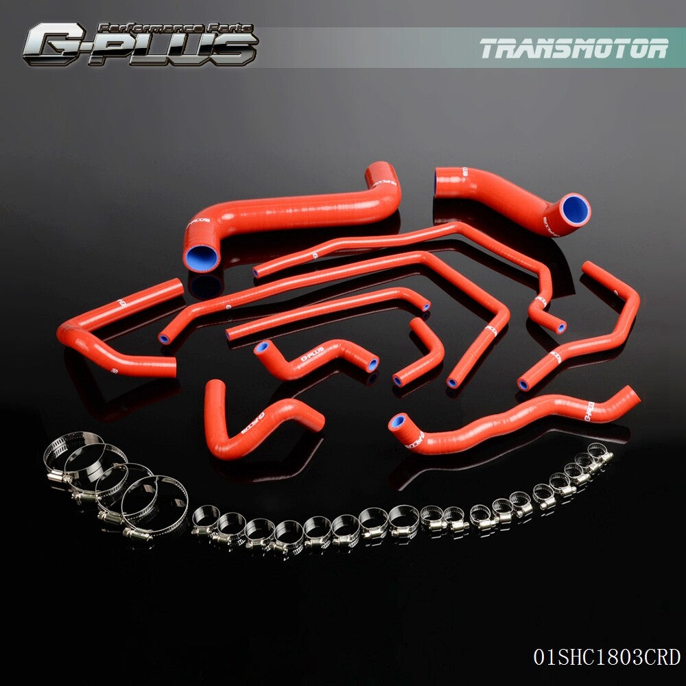 Silicone radiator hose kit, red, fits 02-06 Impreza WRX/STi GDA/GDB EJ207