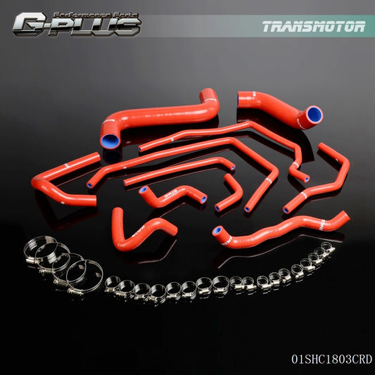Silicone radiator hose kit, red, fits 02-06 Impreza WRX/STi GDA/GDB EJ207