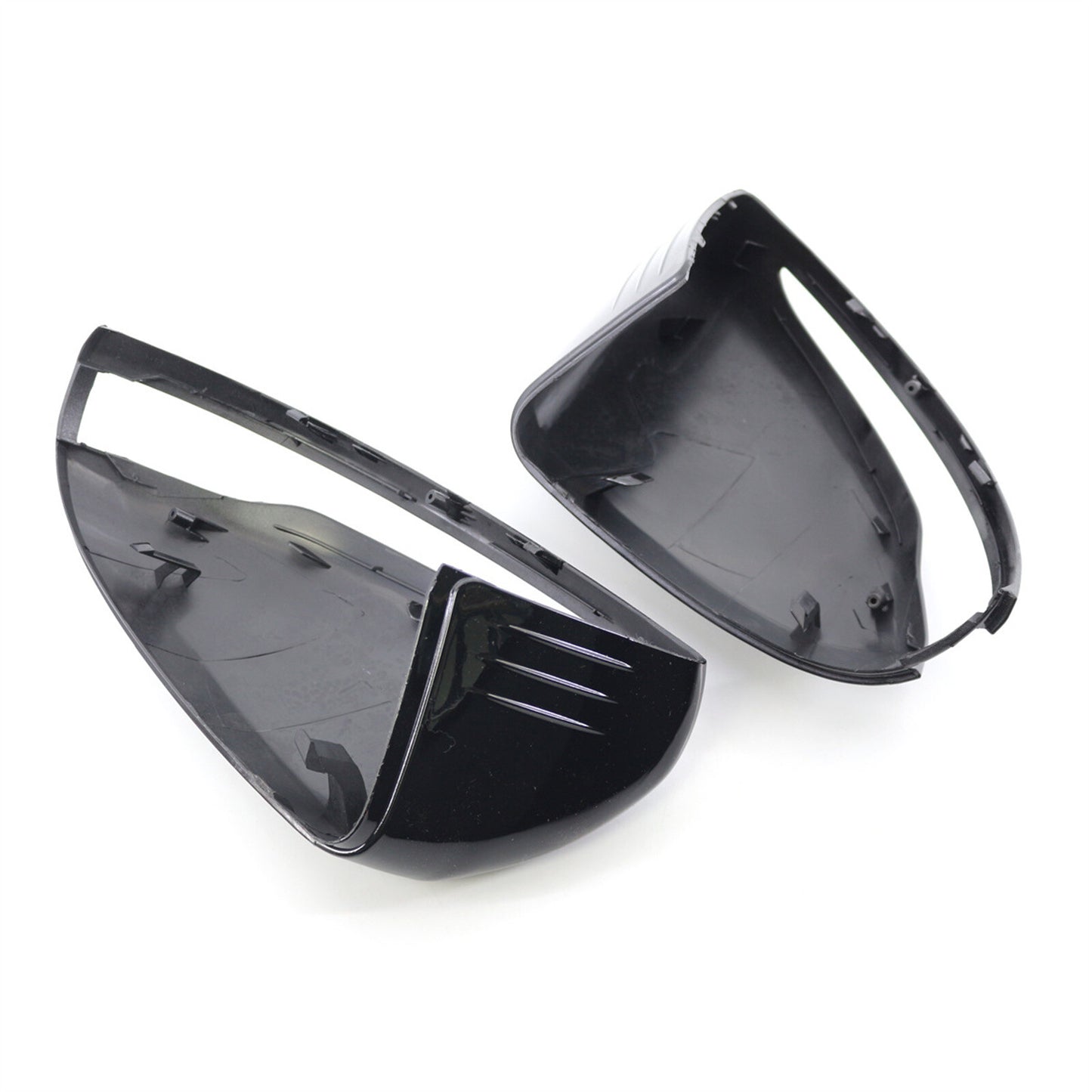Gloss Black Mirror Cover Caps for Benz C E GLC Class W205 X253 W213 2016-2020 2A